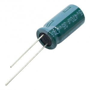خازن الکترولیتی 470uF / 35V تایوانی مارک TAICON با طول عمر بالا