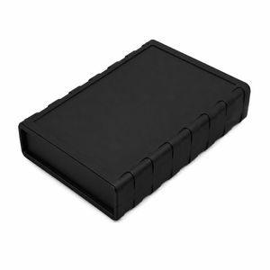 جعبه برد پلاستیکی چهار تکه مشکی مدل BMD سایز 134x90x45 میلی‌متر - محفظه پروژه با درب باتری جداگانه