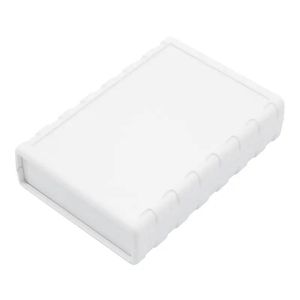 جعبه برد پلاستیکی چهار تکه سفید مدل BMD سایز 134x90x45 میلی‌متر - محفظه پروژه با درب باتری جداگانه