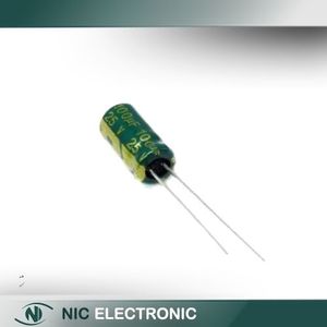 خازن الکترولیتی 100UF/25V-6.3X12-105C-GREEN