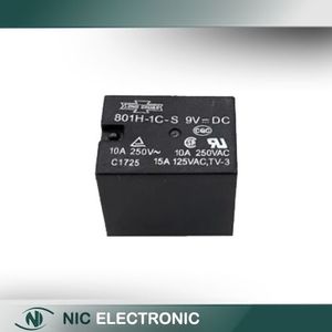 رله 9V پایه میلون 10A تایوانی مارک SONG CHUAN کد 801H-1C-S