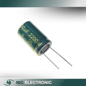 خازن الکترولیتی 2200UF/35V-16X25-105C-GREEN