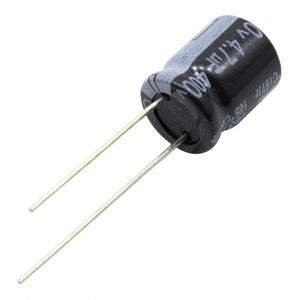 خازن الکترولیتی 4.7uF / 400V تایوانی مارک TAICON با طول عمر بالا