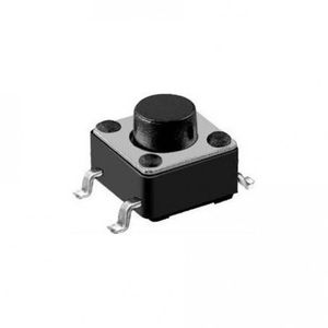 تک سوئیچ 6x6x6 چهار پایه SMD مشکی رول 1000 تایی