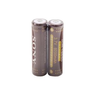 باتری لیتیوم یون دوتایی 3.7v سایز 18650 6000mAh مارک Sony