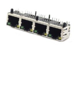 کانکتور شبکه 4 تایی RJ45 روبردی LED دار
