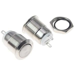 کلید فشاری استیل ساده قطر 12mm