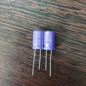 Kemet 63V 150uF - خازن 63 ولت 150 میکرو فاراد 125 درجه ابعاد 17*10