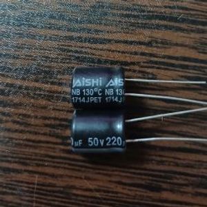 AiSHi 50V 220uF - خازن دما بالا 50 ولت 220 میکرو فاراد سری NB