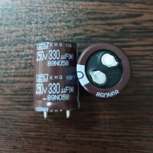 NIPPON 250V 330uF - خازن 250 ولت 330 میکرو فاراد سری KMQ ابعاد 31 * 22