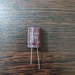 Nippon 450V 47uF - خازن الکترولیت 450 ولت 47 میکرو فاراد سری KXG ابعاد 26 * 18
