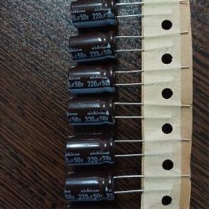 nichicon 50V 220uF – خازن 50 ولت 220 میکرو فاراد سری PW ابعاد 16 * 10