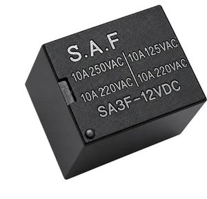 رله میلون 12 ولت 10 آمپر 5 پین برند SAf (کوتاه)