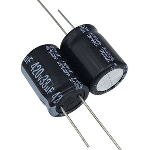 خازن الکترولیتی 33uF / 420V تایوانی مارک TAICON با طول عمر بالا