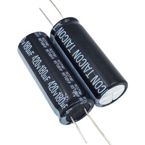 خازن الکترولیتی 180uF / 420V تایوانی مارک TAICON با طول عمر بالا