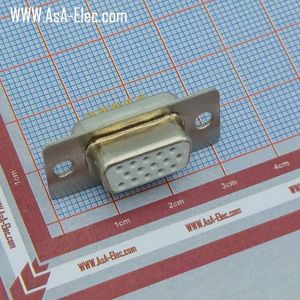 دی کانکتور 15 پین ماده سه ردیفه سرکابلی(VGA) صنعتی