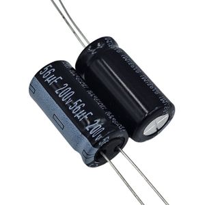 خازن الکترولیتی 56uF / 200V تایوانی مارک TAICON با طول عمر بالا