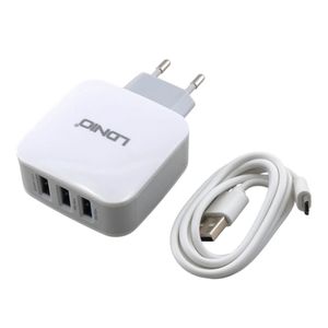شارژر دیواری LDNIO مدل DL-AC70 توان 17W خروجی 5V-3.4A به همراه کابل Micro USB