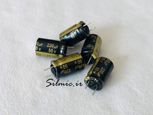 خازن های گرید 220 میکرو فاراد 50 ولت panasonic ژاپن سری fm و ultra low esr