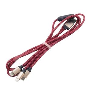 کابل شارژ کنفی چندکاره USB به Micro-usb/Lightning طول 1.3m مارک Earldom