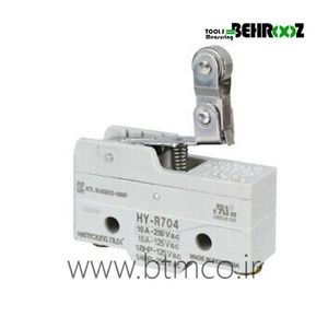 میکرو سوئیچ تیپ کوچک تسمه ای دو قرقره کوتاه هانیانگ مدل HANYOUNG HY-R704-2W