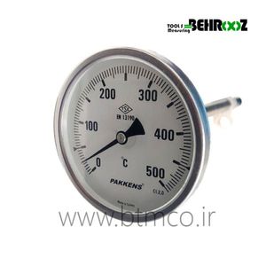 گیج دما 500 درجه افقی پکنز صفحه 10 سانت
