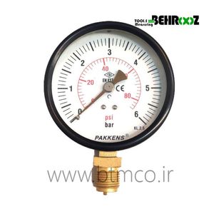 گیج فشار 6 بار صفحه 10 سانت خشک پکنز