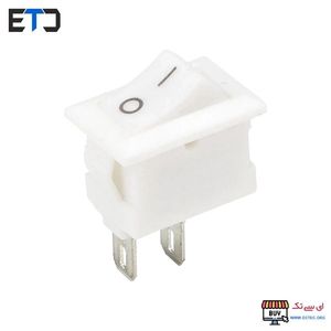 کلید راکر دو حالته کوچک دو پین KCD1-11 سفید