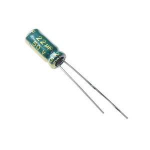 خازن الکترولیتی بشکه ای 22uf میکرو فاراد 50V ولت برند JWCO GREEN LF