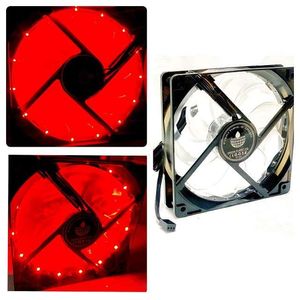 فن 12 ولت 12x12 سانتی متر LED دار فابریک پاور گرین