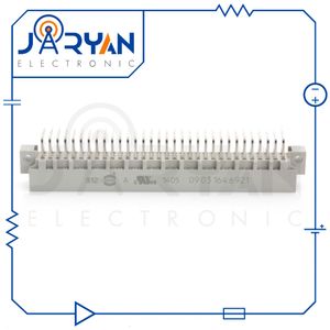 DIN 2*32 male PCB mount / Right Angle