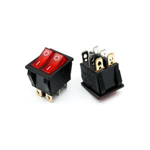 LIGHT ROCKER SWITCH 6P 2C DOUBLE (25*30)