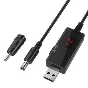 کابل USB افزاینده ولتاژ 5 به 9 و 12 ولت با نمایشگر