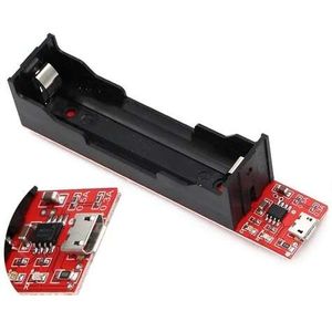 ماژول شارژر باتری لیتیومی TC4056/TP4056 با MICRO USB و جا باتری سایز 18650