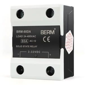 رله حالت جامد تک فاز 480 ولت 80 آمپر BERM مدل SSR BRM-80DA