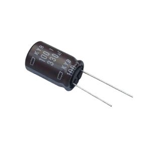 خازن الکترولیتی 330 میکرو فاراد 100 ولت NIPPON سری KYB اصل ژاپن
