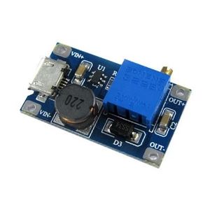 ماژول مبدل DC به DC افزاینده 28-5 ولت 2 آمپر مدل MT3608 دارای ورودی میکرو USB