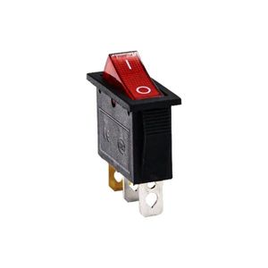 کلید راکر دو حالته 3 پین چراغ دار 10*26