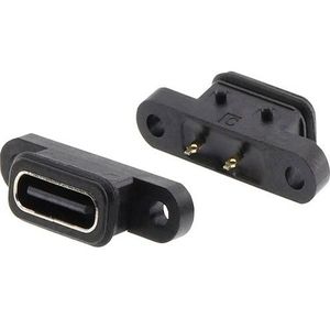 کانکتور مادگی Type-c پنلی 2 پین ipx8