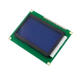 نمایشگر GLCD 64x128 گرافیکی بک لایت آبی با درایور KS108 فریم کوچک دارای پین هدر