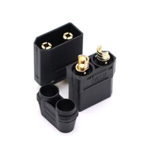 کانکتور قدرت XT90E آماس (AMASS) دو پین مشکی نری و مادگی (یک جفت)