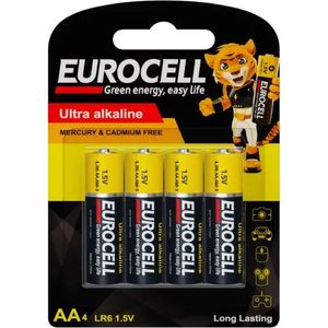 باتری قلمی اولترا آلکالاین یوروسل EUROCELL چهار عددی