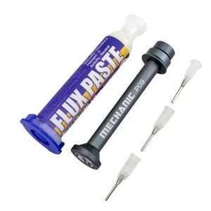 خمیر فلاکس حرفه ای 10cc سرنگی Mechanic مدل Uvv559 به همراه پوشر فلزی