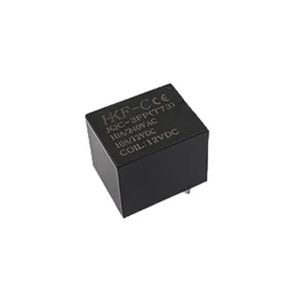 رله 12V-10A پایه میلون T73 تک کنتاکت 4 پین مارک HKF کد JQC-3FP