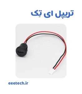 کانکتور مادگی تایپ سی گرد رو بردی شارژر دار