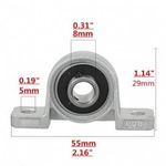 یاتاقان بلبرینگ پایه دار 8 میلی متری مدل KP08
