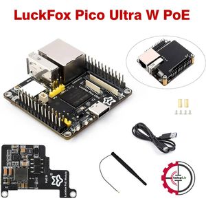 برد توسعه میکرو لینوکس Waveshare LuckFox Pico Ultra W PoE Kit دارای Wi-Fi و 8GB eMMC