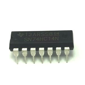 آی سی 6 عدد اشمیت تریگر معکوس کننده SN74HC14N پکیج DIP-14 کپی