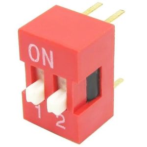 دیپ سوئیچ 2 پل روبردی مدل DIP SWITCH-02RN