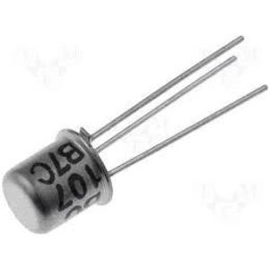 ترانزیستور فلزی BC107B تیپ NPN ولتاژ 45V پکیج TO-18